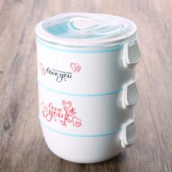 心形大號三層便當(dāng)盒（簡